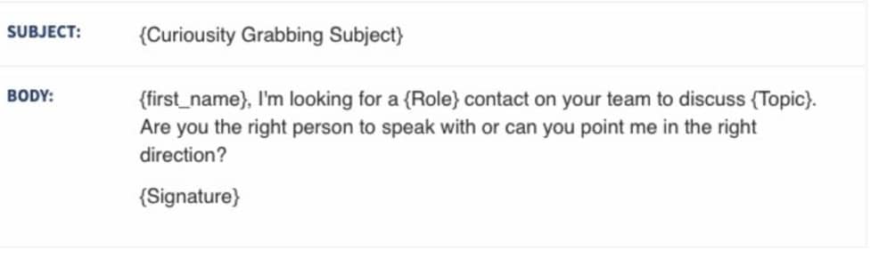 LinkedIn InMail example 