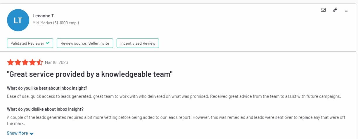 Inbox Insights reviews