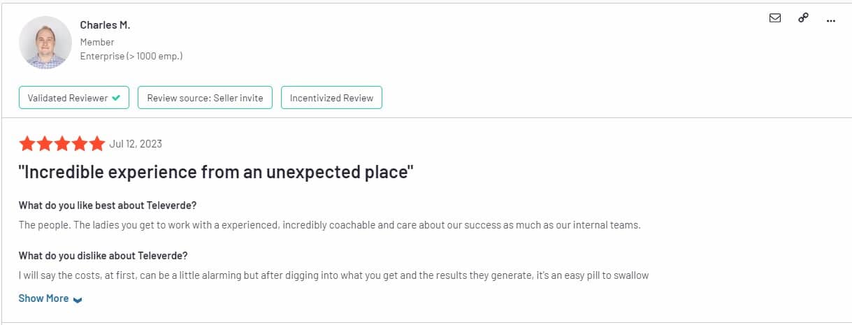 Televerde reviews