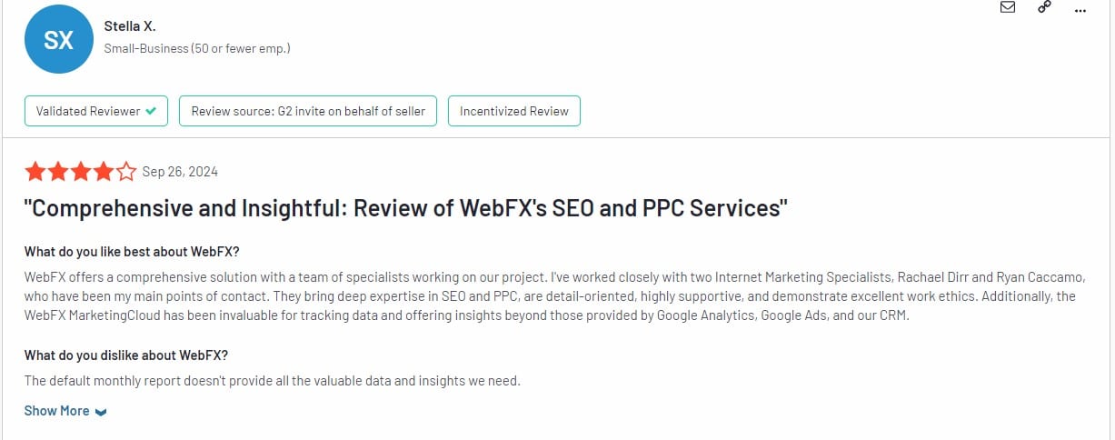 WebFX review