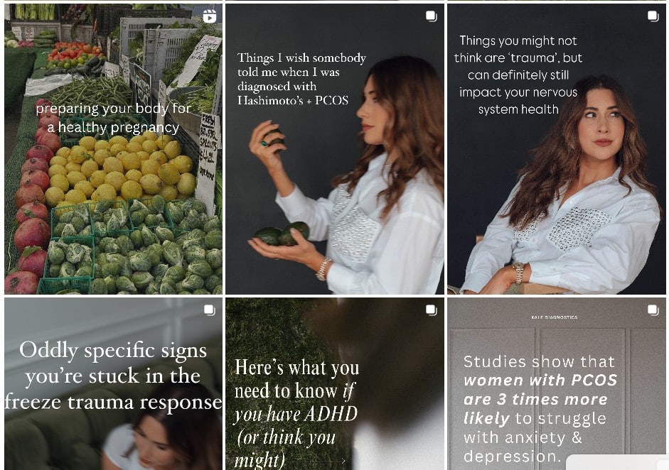 Example of social selling on Instagram