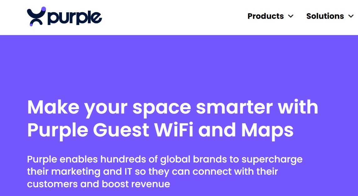 Screenshot of Purple.ai homepage