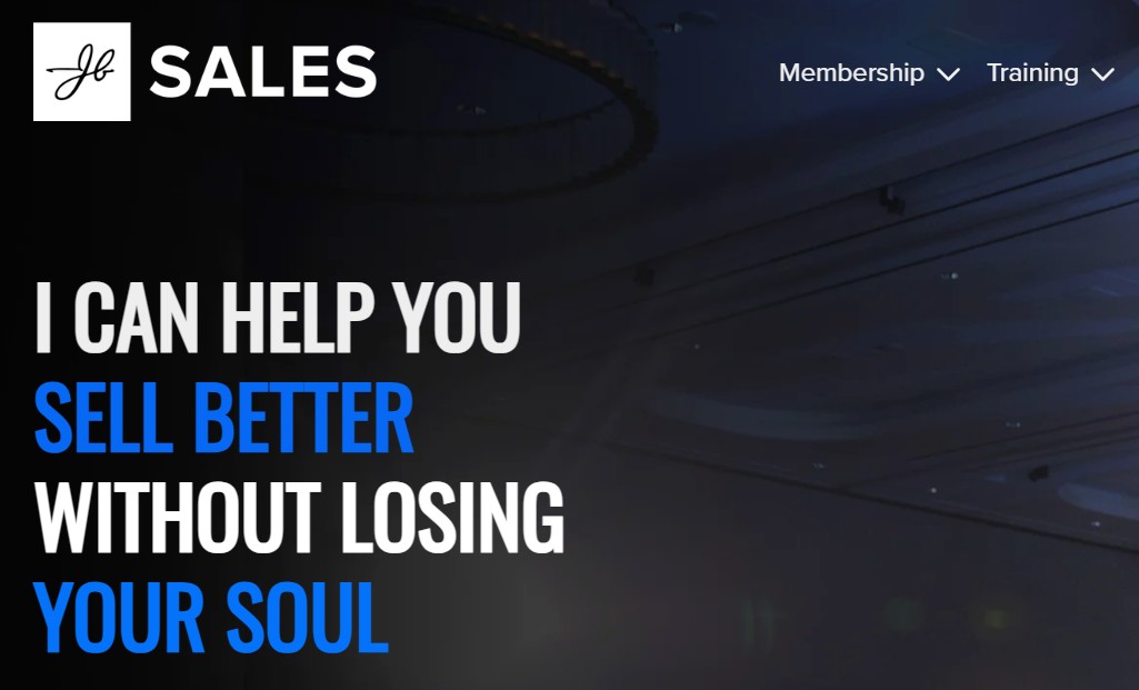 JB Sales homepage screenshot