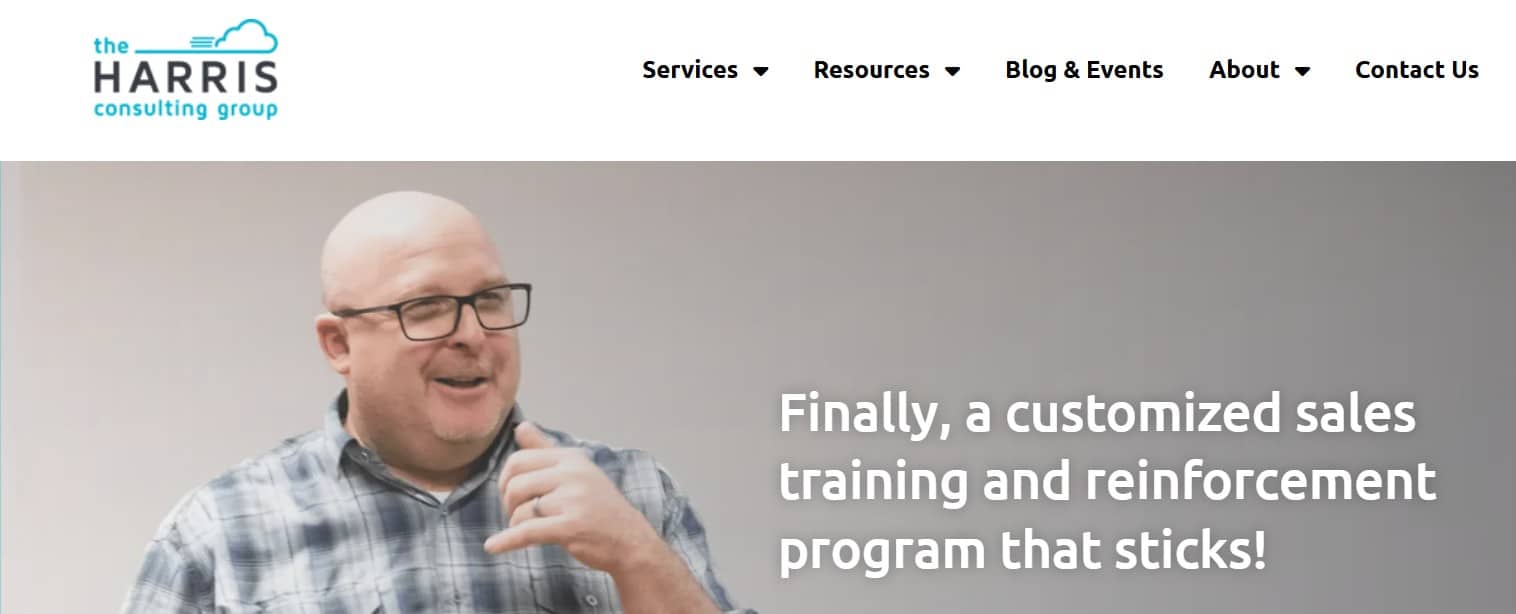 Screenshot of The Harris consulting Group's homepage