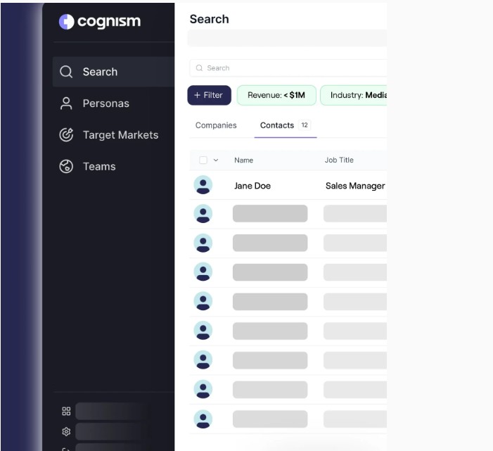Cognism interface