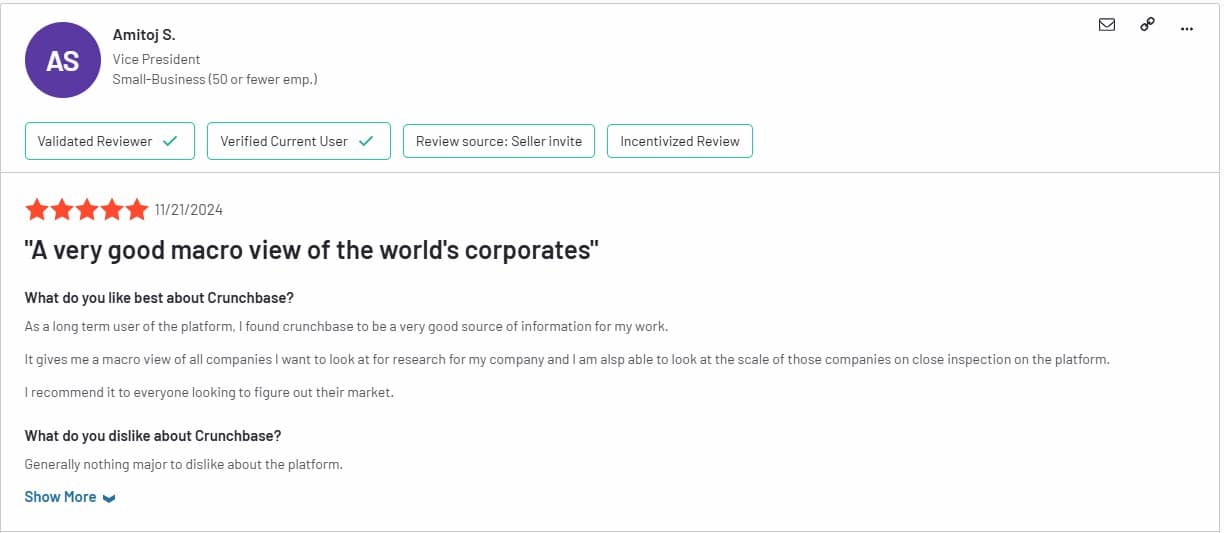 Crunchbase review