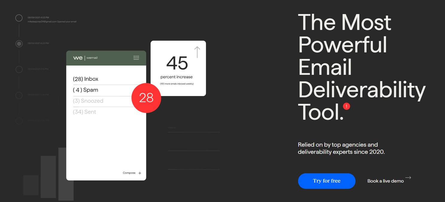 Screenshot of InboxAlly's homepage