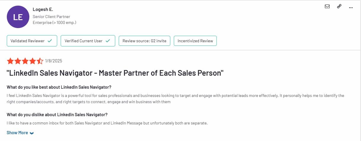 Linkedin sales navigator review