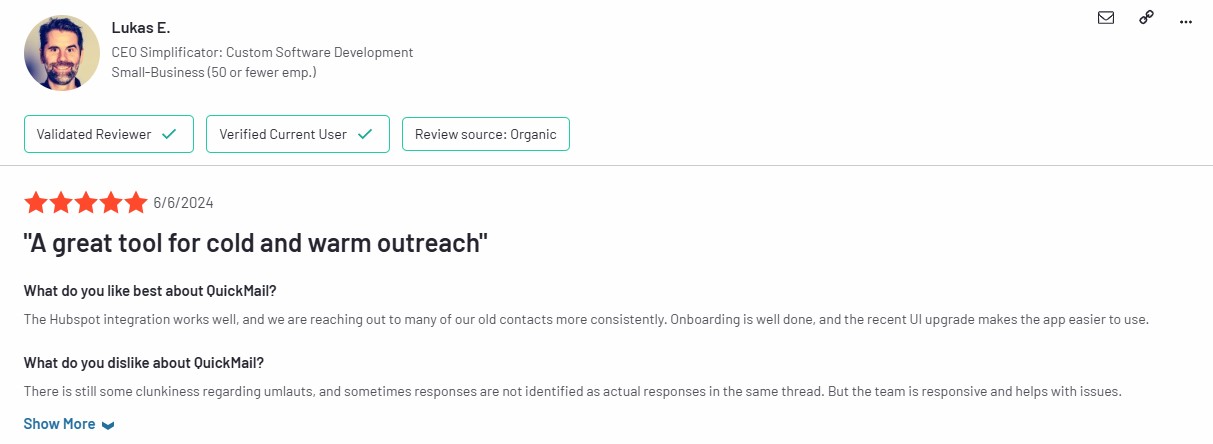 QuickMail review
