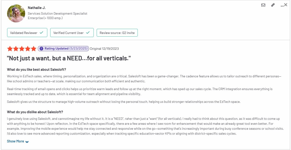 Salesloft review