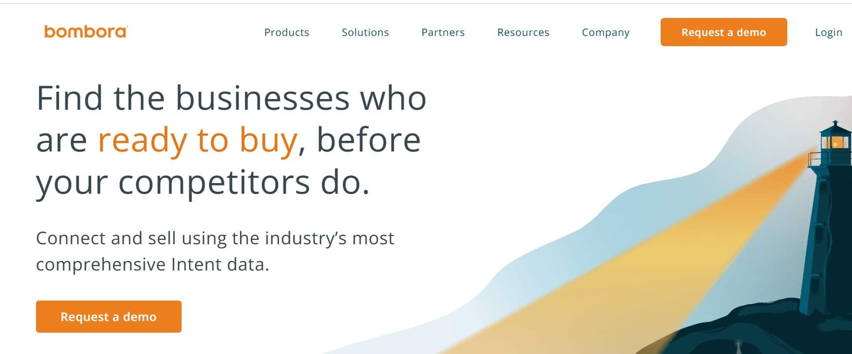 Bombora homepage screenshot