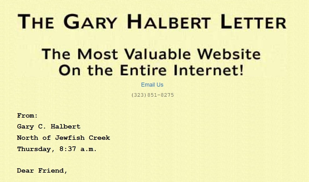 Example of Gary Halberts book