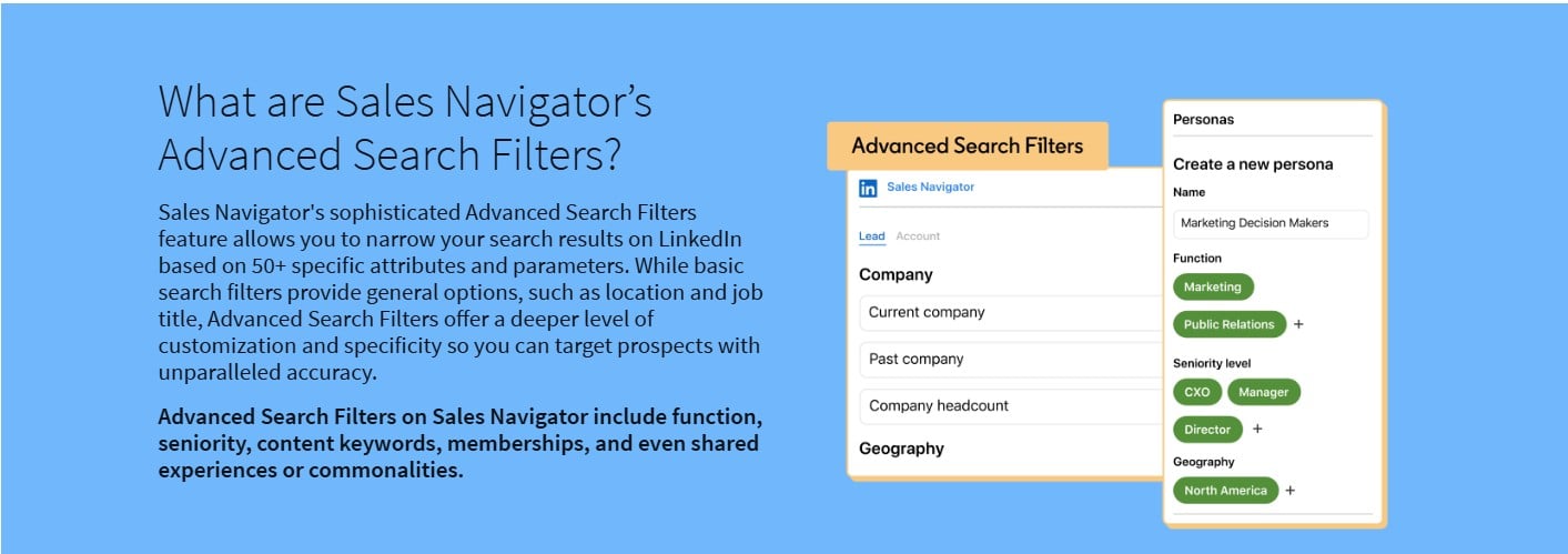 LinkedIn advanced filters explanation