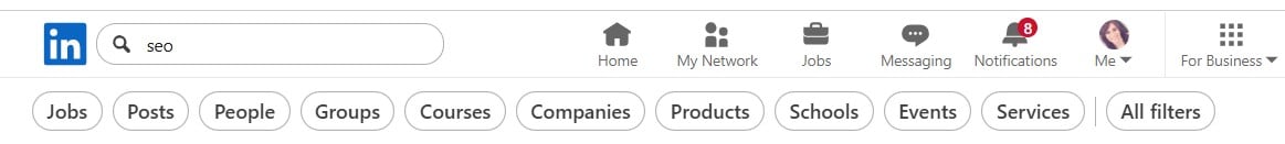 LinkedIn simple search