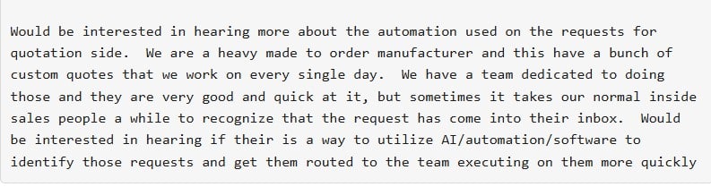 Salesbread prospect reply example