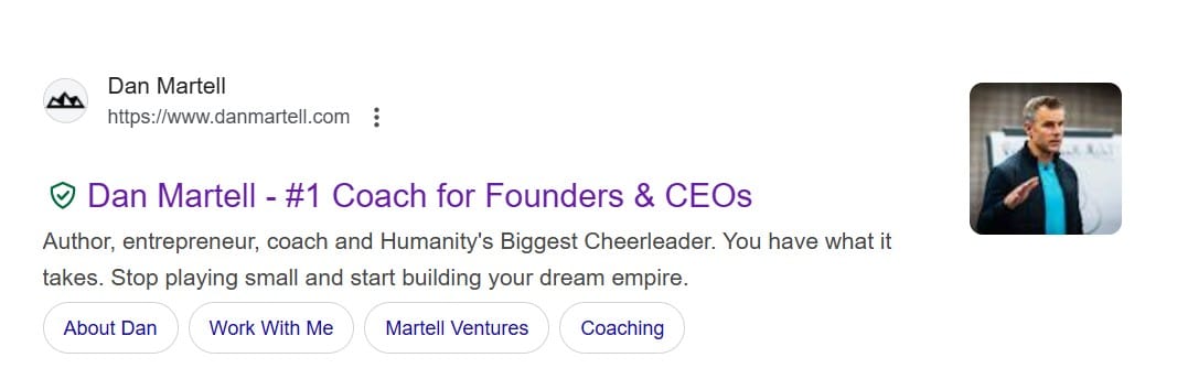 Dan Martel website tagline
