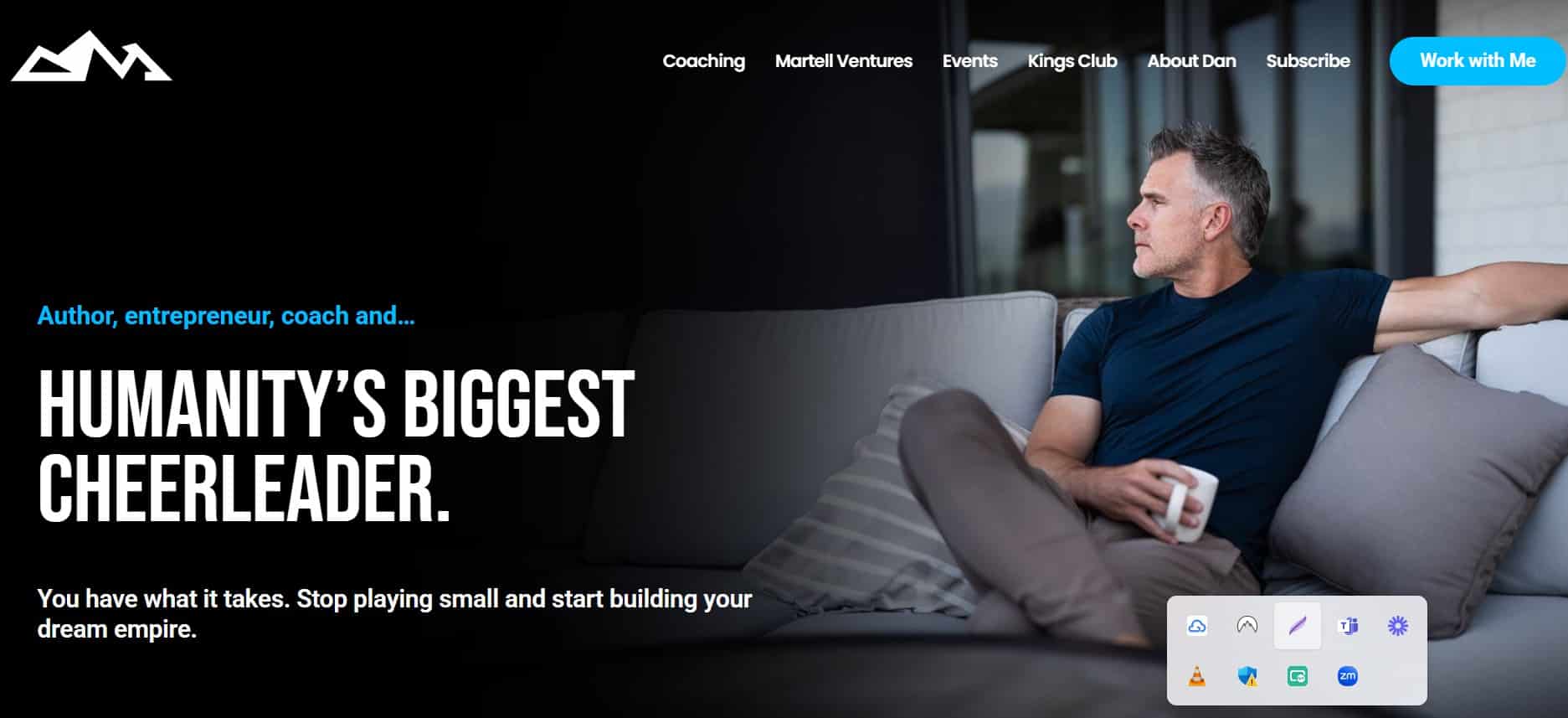 Dan Martel website example for coaches
