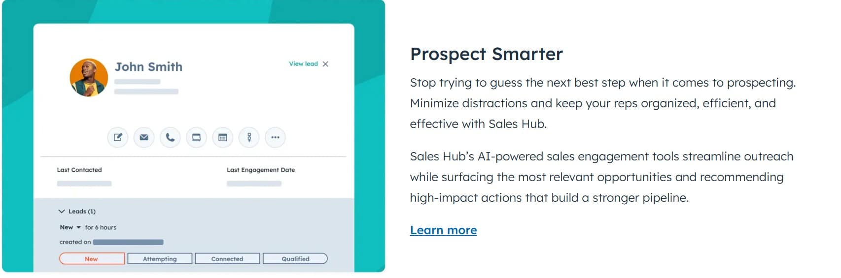 HubSpot SalesHub interface screenshot