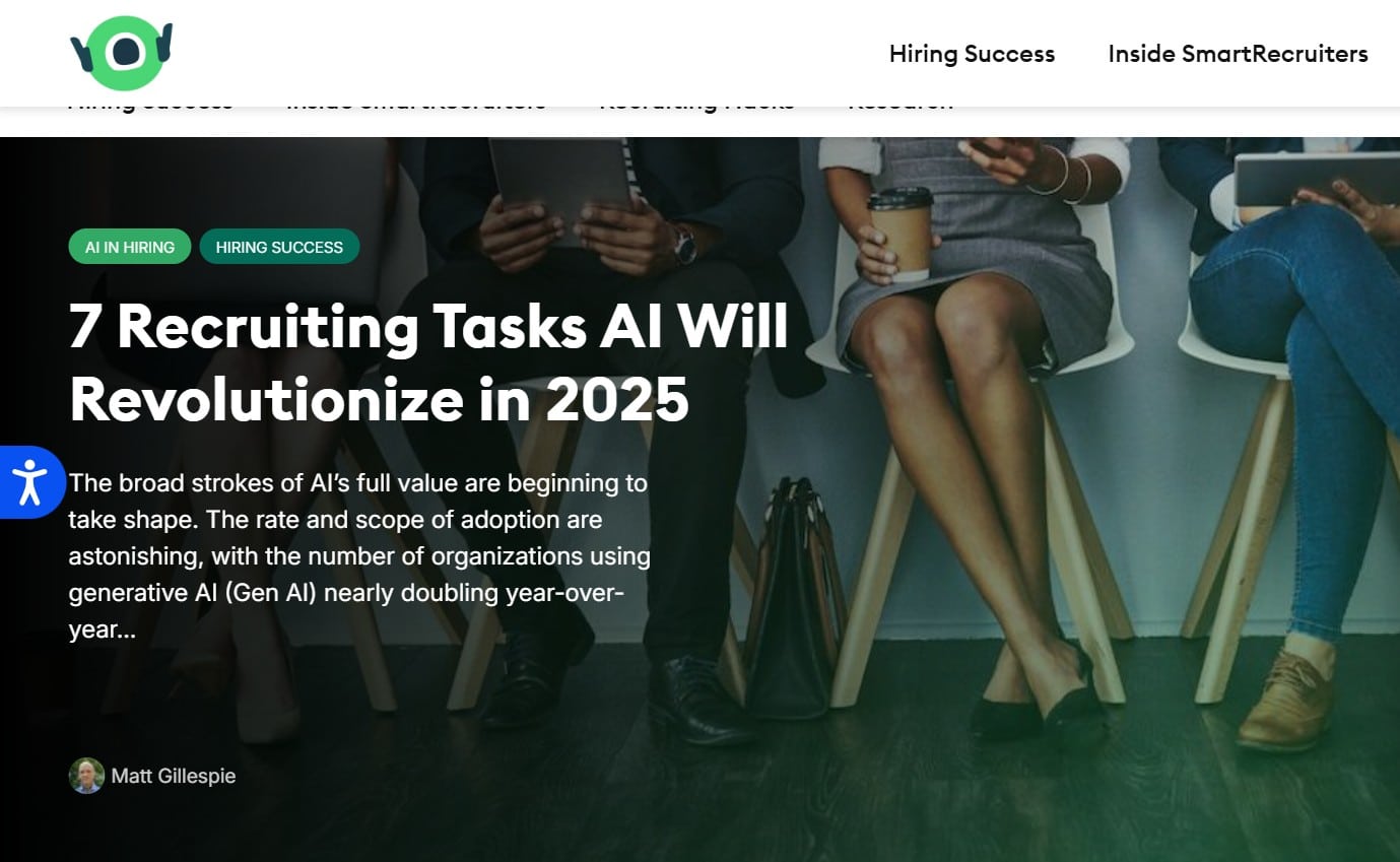 Recruitment blog example