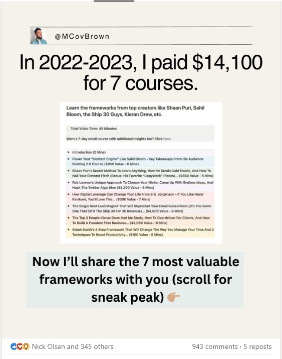 Example of a LinkedIn carousel 