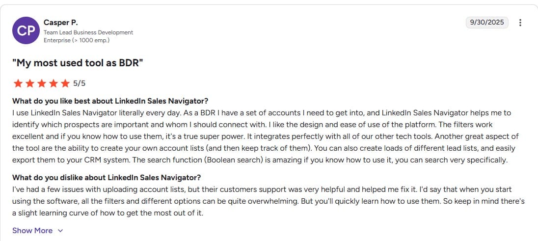 Linkedin sales navigator review