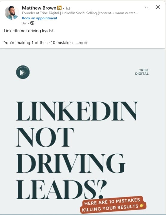 LinkedIn carousel post example