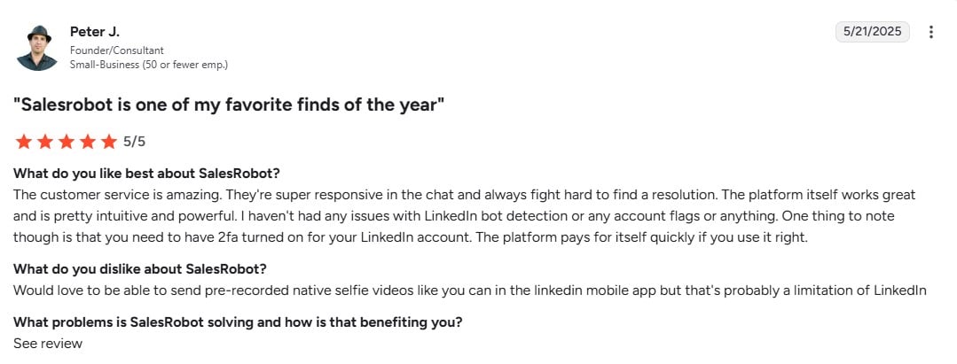 Salesrobot review