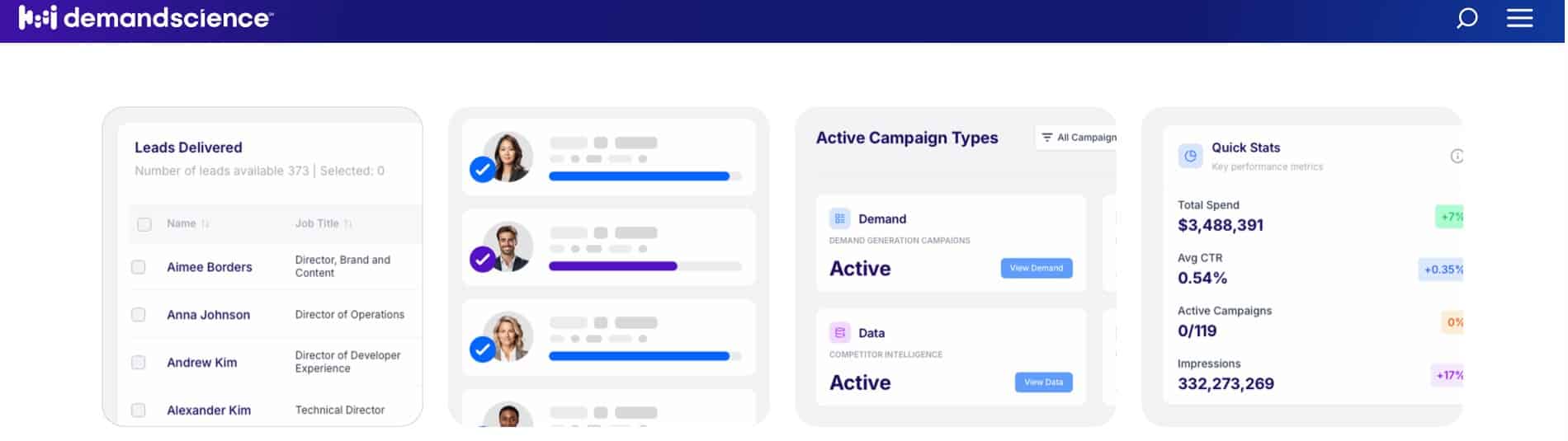 Demand science interface